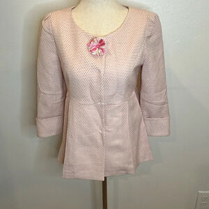 ANAYI JAPANESE DESIGNER 100% WOOL BLAZER/JACKET SNAP CLOSURE PLEATED DETAIL